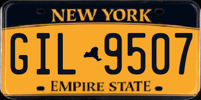 NY license plate GIL9507