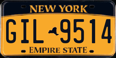 NY license plate GIL9514