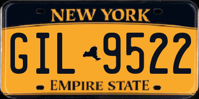 NY license plate GIL9522