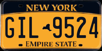 NY license plate GIL9524
