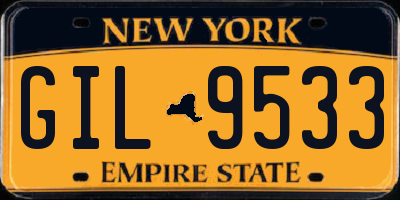NY license plate GIL9533