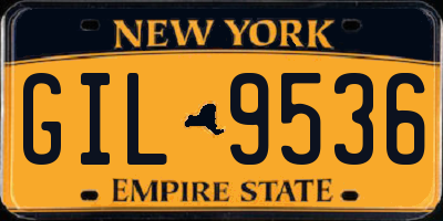 NY license plate GIL9536