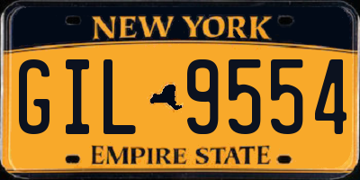 NY license plate GIL9554