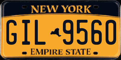 NY license plate GIL9560