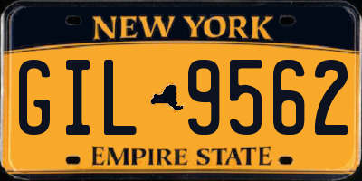 NY license plate GIL9562