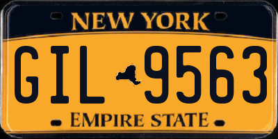 NY license plate GIL9563