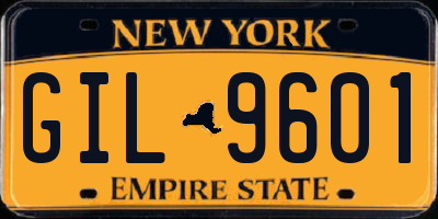 NY license plate GIL9601
