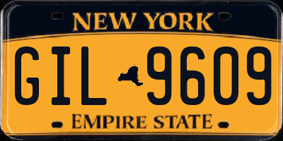 NY license plate GIL9609