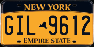 NY license plate GIL9612