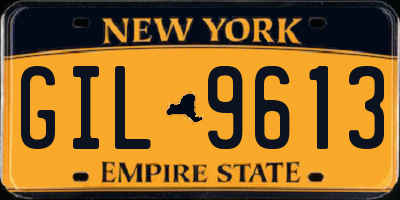 NY license plate GIL9613
