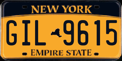 NY license plate GIL9615