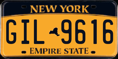 NY license plate GIL9616