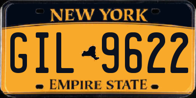 NY license plate GIL9622