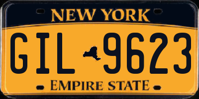 NY license plate GIL9623