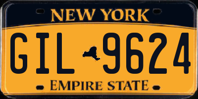 NY license plate GIL9624