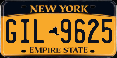 NY license plate GIL9625