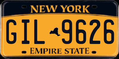 NY license plate GIL9626