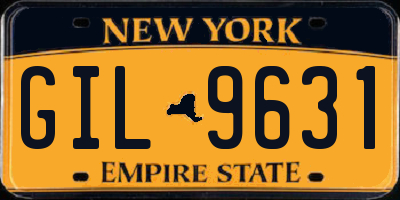 NY license plate GIL9631