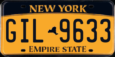 NY license plate GIL9633
