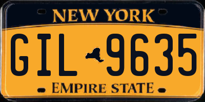 NY license plate GIL9635