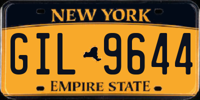 NY license plate GIL9644