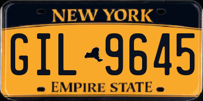 NY license plate GIL9645