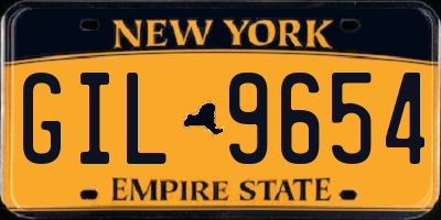 NY license plate GIL9654