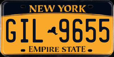 NY license plate GIL9655