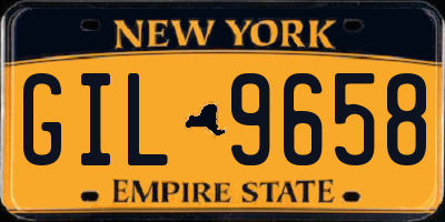NY license plate GIL9658