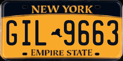 NY license plate GIL9663