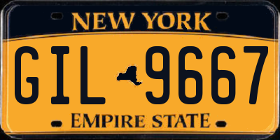 NY license plate GIL9667