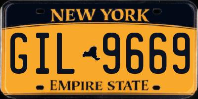 NY license plate GIL9669
