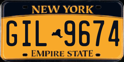 NY license plate GIL9674