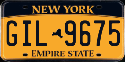 NY license plate GIL9675