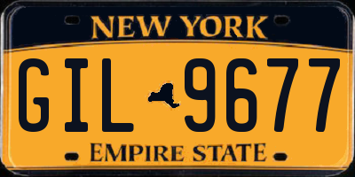NY license plate GIL9677