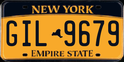 NY license plate GIL9679