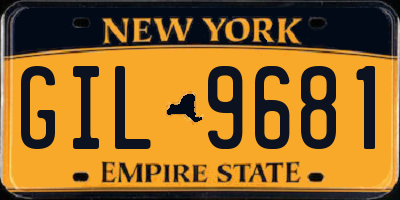 NY license plate GIL9681