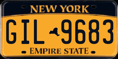 NY license plate GIL9683