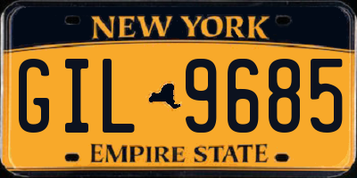 NY license plate GIL9685