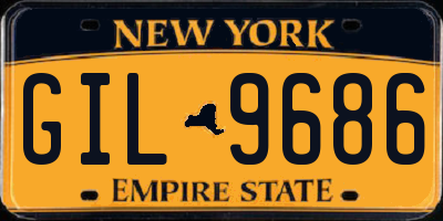 NY license plate GIL9686