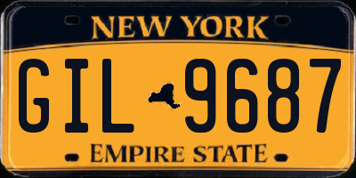 NY license plate GIL9687