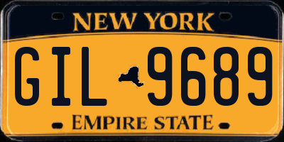 NY license plate GIL9689