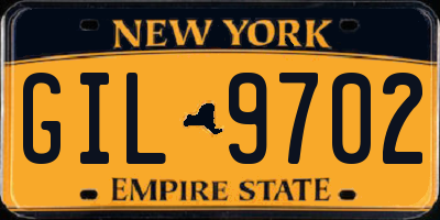 NY license plate GIL9702
