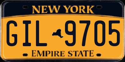 NY license plate GIL9705