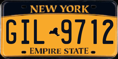 NY license plate GIL9712