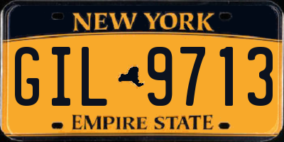 NY license plate GIL9713