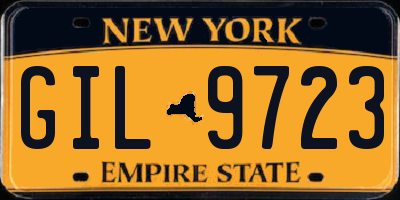 NY license plate GIL9723