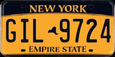 NY license plate GIL9724