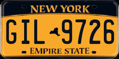 NY license plate GIL9726