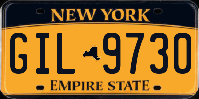 NY license plate GIL9730